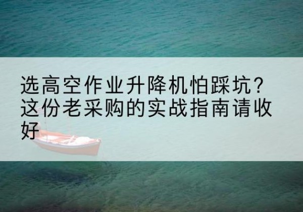 李沧高空作业升降机厂家推荐-选高空作业升降机怕踩坑？这份老采购的实战指南请收好